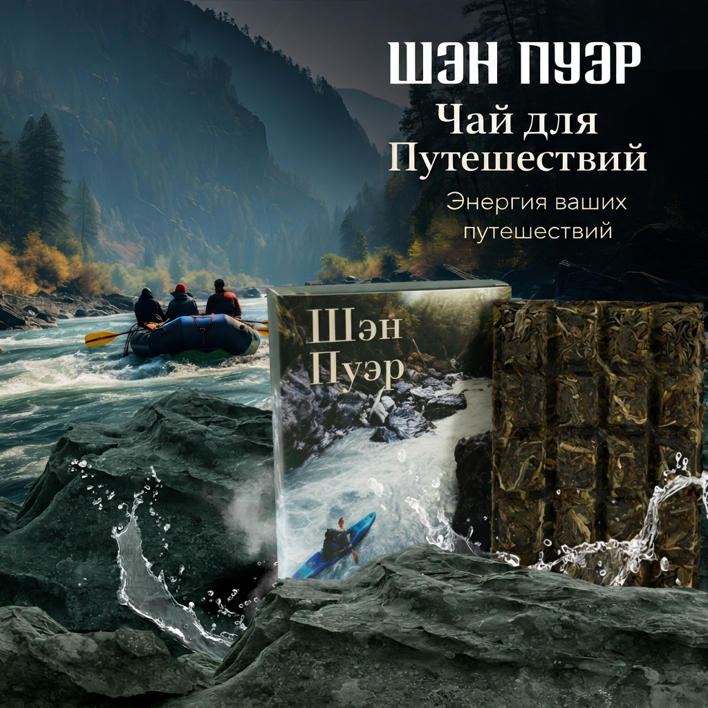Прессованный шэн пуэр - Чай для Путешествий "Шэн Пуэр", 70 г