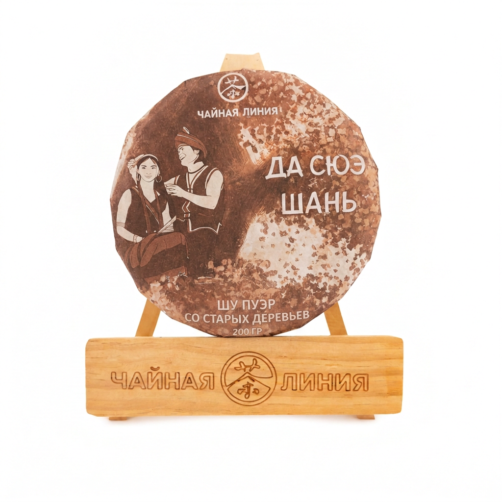 Чайная линия - Шу пуэр со старых деревьев гор Да Сюэ Шань марки "Чайная Линия" 200 г.