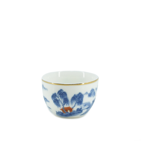 Пиала фарфоровая "Рассвет в горах", 100 мл.  | 茶杯. Цена: 1 580 ₽ руб.