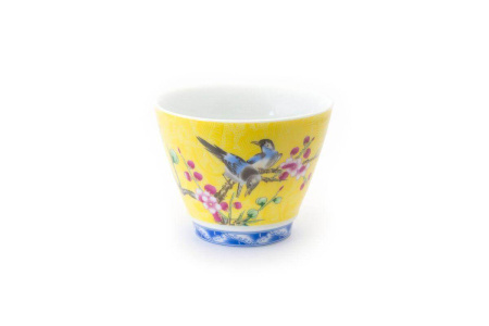 Пиала фарфоровая "Птички на сакуре 2", 120 мл.  | 茶杯. Цена: 610 ₽ руб.