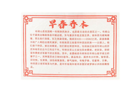 Прессованный шэн пуэр - Шэн пуэр 2019 г. «Высокие деревья ранней весной» завода «Датан» 357 г, 