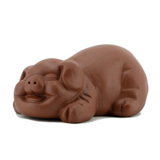 Глиняная чайная игрушка "Бурая свинка". Цена: 2 610 ₽ руб.