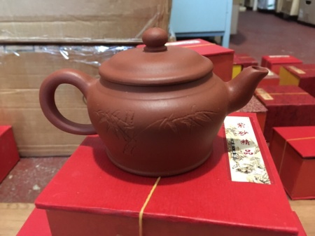 Чайник глиняный «Листики»