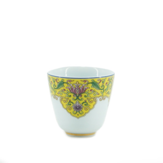 Пиала "Бело-жёлтый узор" 50мл  | 茶杯. Цена: 670 ₽ руб.