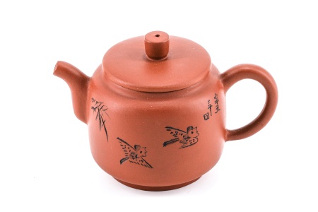 Глиняный чайник "Стрекотание птиц"