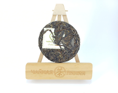 Гушу Шэн пуэр 2021 г. с древних чайных деревьев деревни "Сигуй"  марки "Чайная Линия" 100 г Прессованный шэн пуэр - Гушу Шэн пуэр 2021 г. с древних чайных деревьев деревни "Сигуй"  марки "Чайная Линия" 100 г,