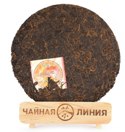 Прессованный шу пуэр - Шу пуэр 2007 г. «Чанъэ улетает на Луну» марки «Пагода» завода «Лимин» 357 г, 