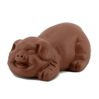 Глиняная чайная игрушка "Бурая свинка". Цена: 2 610 ₽ руб.