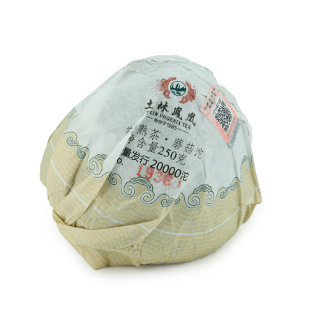 Прессованный шу пуэр - Шу пуэр 2020 г. "Бескрайние горы" завода "Тулинь" гриб 250 г, 